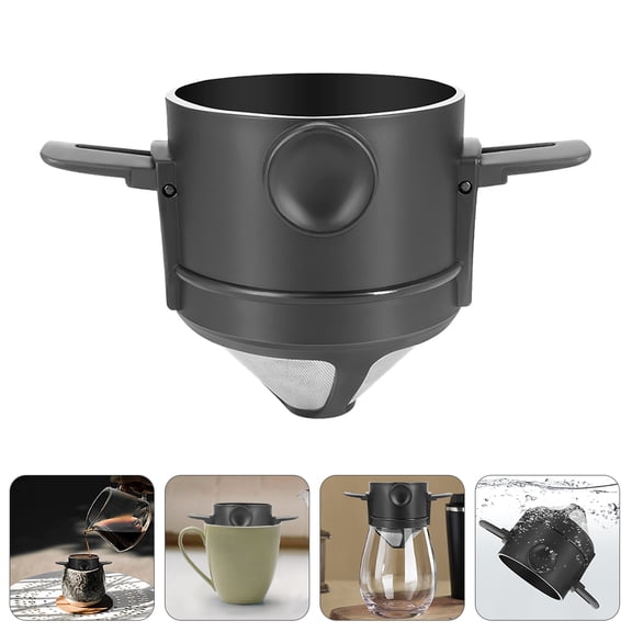 STOBOK Black Coffee Dripping Cup with Fine Filtering Function for Home