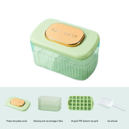 

Press-Type Ice Tray Stencil Large Capacity Ice Storage Box Ice Cubes Template