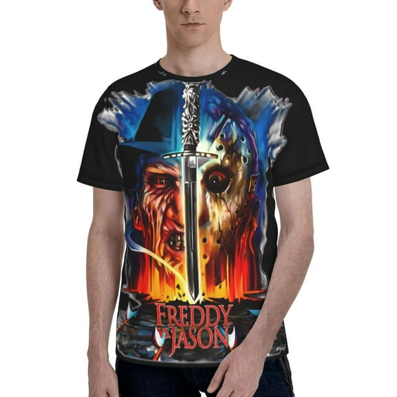 Freddy Krueger Men's T Shirt Summer Casual Fashion Unisex Short Sleeve Graphic Crew Neck Tees Tops