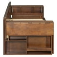 thumbnail image 5 of Queen Daybed with Removable Desk & Storage, 4-in-1 Convertible Sofa Bed with Hydraulic Side Table and Drawers, Multifunctional Bed for Small Spaces, Espresso, 5 of 13