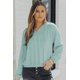 thumbnail image 3 of ABPHQTO Sudadera con capucha de mujer verde holgada con cuello de pico acanalado, 3 of 5