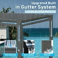 thumbnail image 3 of Domi Outdoor Living 8x5 ft Hardtop Grill Pergola with Adjustable Louvered Roof, Metal BBQ Gazebo with Built-In Gutter System for Patio, Backyard & Deck, Gray, 3 of 9