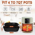 thumbnail image 3 of Air Fryer Silicone Liners Square 2 Pack 7.1 Inch 4-7 QT Reusable Air Fryer Liners Silicone Pot Oven Liner Baking Tray, Air Fryer Basket Silicone Mat Bowl Air Fryer Accessories Kitchen, Black, 3 of 8