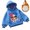 Blue, variant on Little Girls Hoodies Long Sleeves Loose Fit Casual Outerwear Printed Pullovers Tops Size 7T , Blue