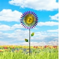 thumbnail image 3 of Alpine Corporation 47-inch Daisy Metal Wind Spinner Garden Stake, Multicolor, 3 of 5