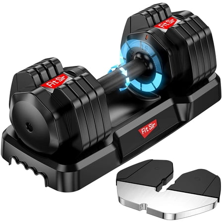Adjustable Dumbbell 55 lb Dumbbell: 15~55lb Dumbbell Adjustable Weight Adjustable Dumbbell Exercise Fitness Dumbbell for Women Man Workout  Black (Single)