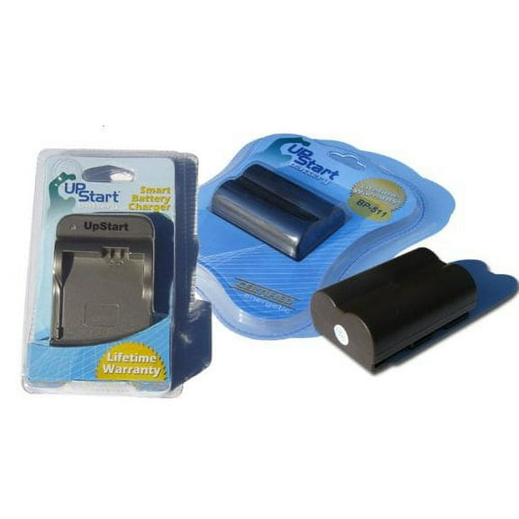 2x Pack - Canon Optura 100MC Battery   Charger - Replacement for Canon BP-511 Digital Camera Battery and Charger (1400mAh, 7.4V, Lithium-Ion)