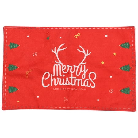 

1pc Cotton And Linen Double Table Mat Christmas Wedding Decoration