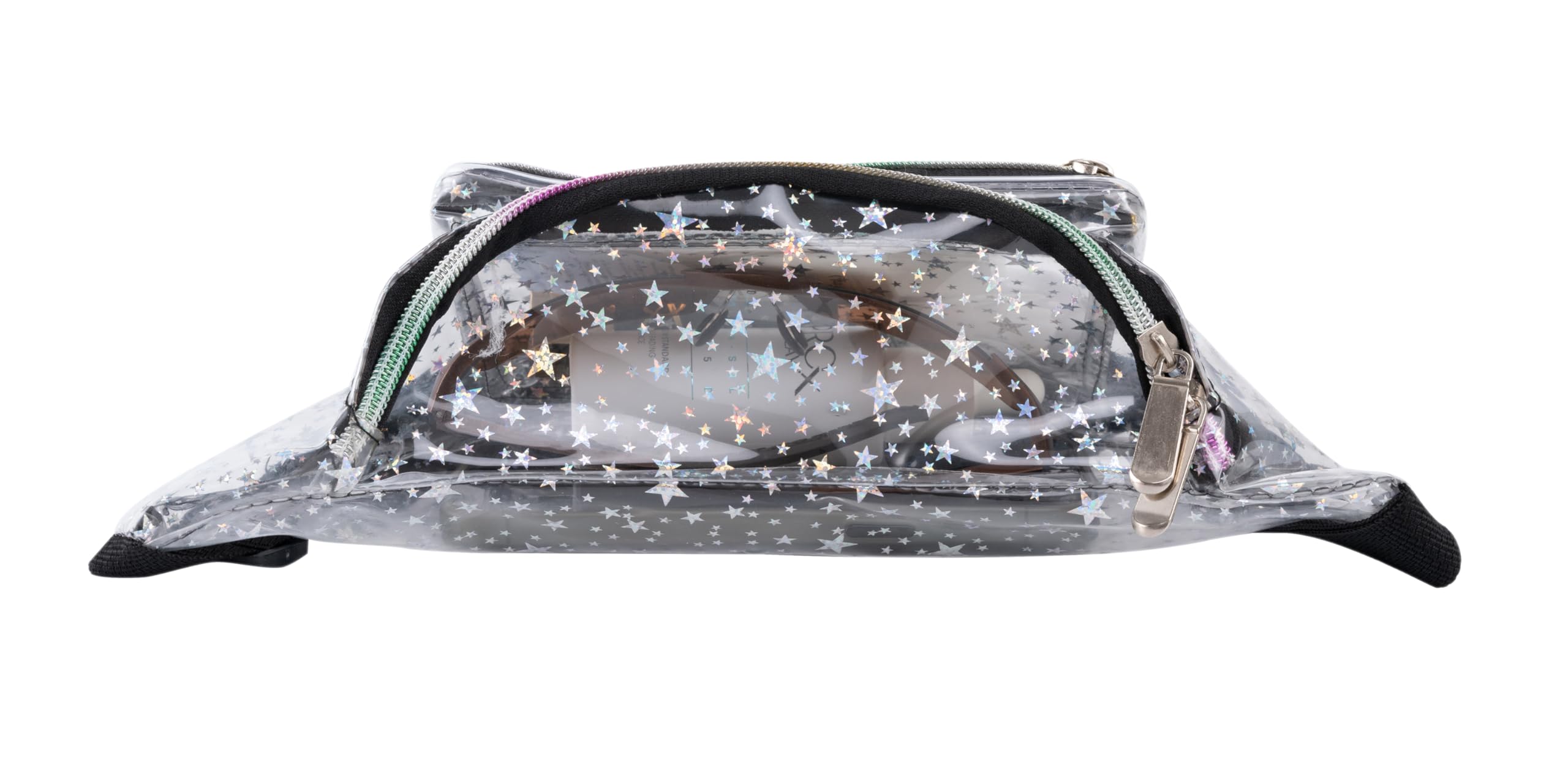 Holographic 80s 90S Rave Stars Neon Transparent Gravel Fanny Pack for ...