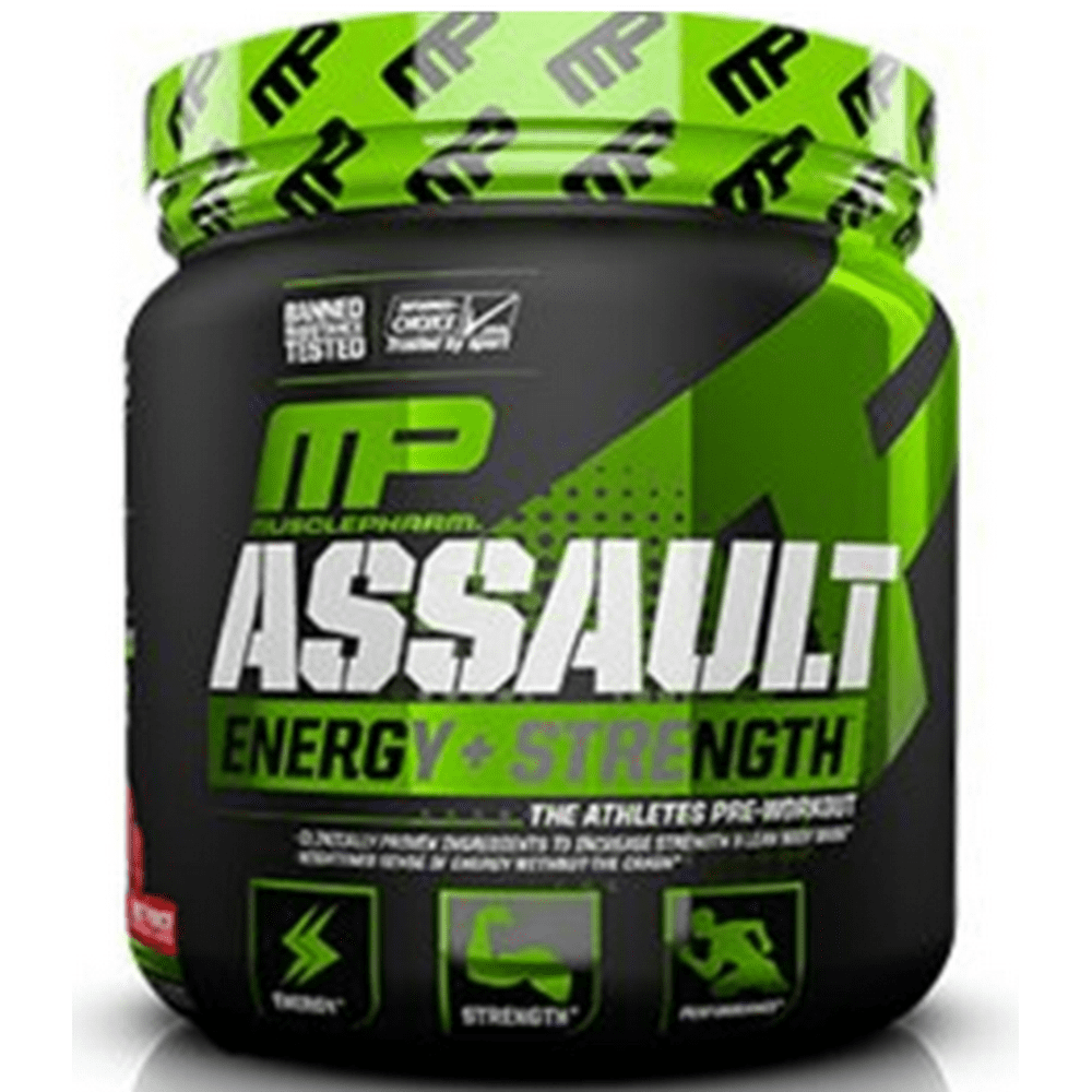MusclePharm Assault Pre Workout Powder, Fruit Punch, 30 Servings