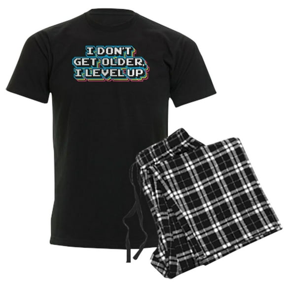 CafePress - I Don't Get Older I Level Up Men's Dark Pajamas - Men's Dark Loose Fit Cotton Pajama Set