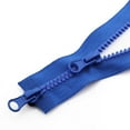 thumbnail image 3 of Double Slider #5 Open End Resin Zipper Jacket Long Zips Two Way Chunky Zip 90cm ROYAL BLUE, 3 of 8