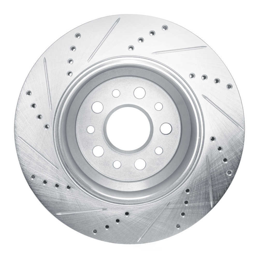 Dynamic Friction Company 631-79003R DFC Brake Rotor - Drilled And Slotted - Silver