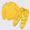 thumbnail image 6 of TOWED22 Toddler Baby Boy Fall Winter Outfit Waffle Solid Color Long Sleeve Sweatshirts Stretch Jogger Pants Newborn Clothes Set(Blazer,9-10 Y), 6 of 6