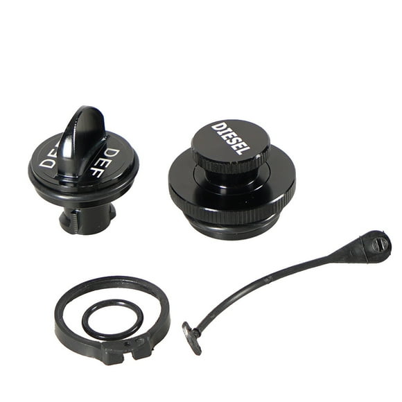Automotive modification aluminum alloy DEF oil cap black set suitable for 13-17 Dodge Ram fuel tank cap