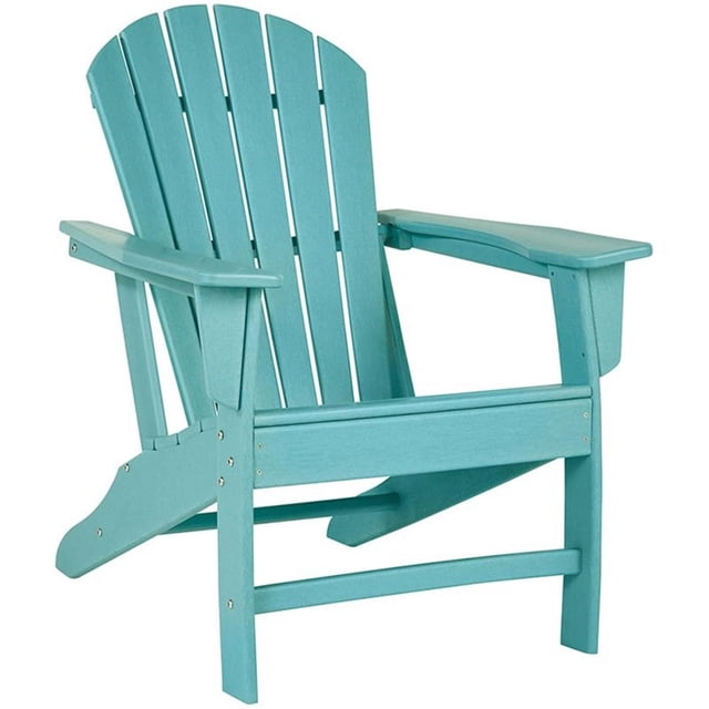 Bowery Hill Mid Century Adirondack Chair in Turquoise Blue