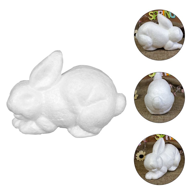 White Styrofoam Bunny - White Polystyrene Foam Shapes - DIY Home Decor