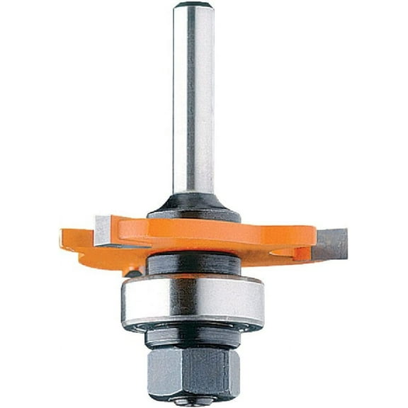 CMT 822.364.11A 3-Wing Slot Cutter with Bearing and Arbor, 1/4-Inch Cutting Length and 1/4-Inch Shank