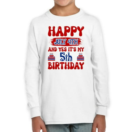 

Happy 4Th Of July 5Th Bday Long Sleeve Toddler -Image by Shutterstock 4 Toddler
