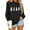 #01 Black, variant on Women's Christmas Sweatshirts Casual Crew Neck Blouses Top Xmas Holiday Winter Sweater Fashion Christmas Printed Long Sleeve Shirts Pullover