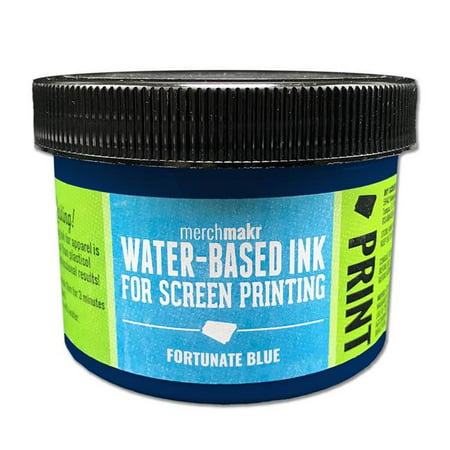 Merchmakr MM-WBFBL-PT 1 Pint Water-Based Ink for Screen Printing, Fortunate Blue