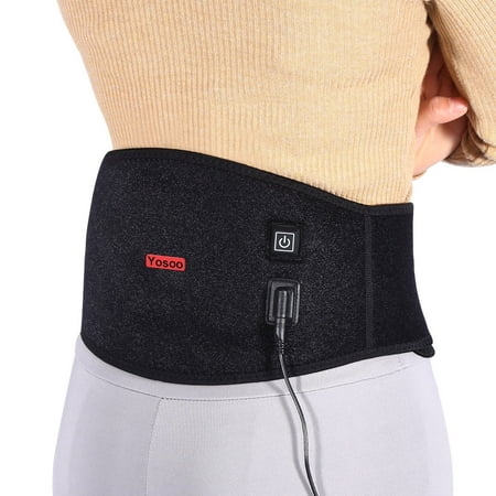 Knifun Electric Heating Back Brace with Electric Warmer Pad, Wasit Band Lumbar Wrap for Lower Back Arthritis, Abdominal Menstrual Cramps, Strains, Spine Pain Relief, Heat Therapy for Men & (Best Heating Pad For Menstrual Cramps)
