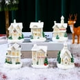thumbnail image 6 of LED Christmas Village Set Lighted Xmas Village Houses Small Christmas Town Scene Collectible Holiday Village Decorations Displays for Indoor Room Desktop Decor, 1 PC, 6 of 7