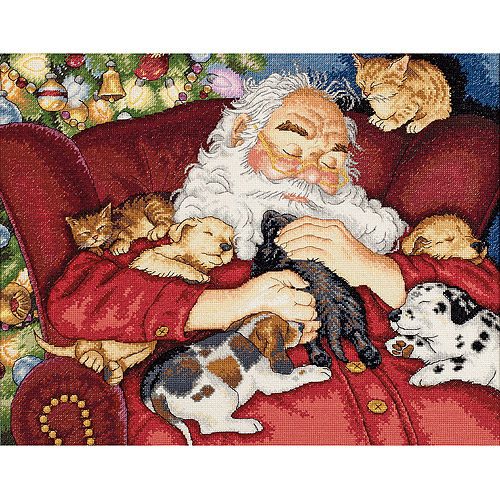 Dimensions 7008836 Gold Collection Santa's Nap Counted Cross Stitch