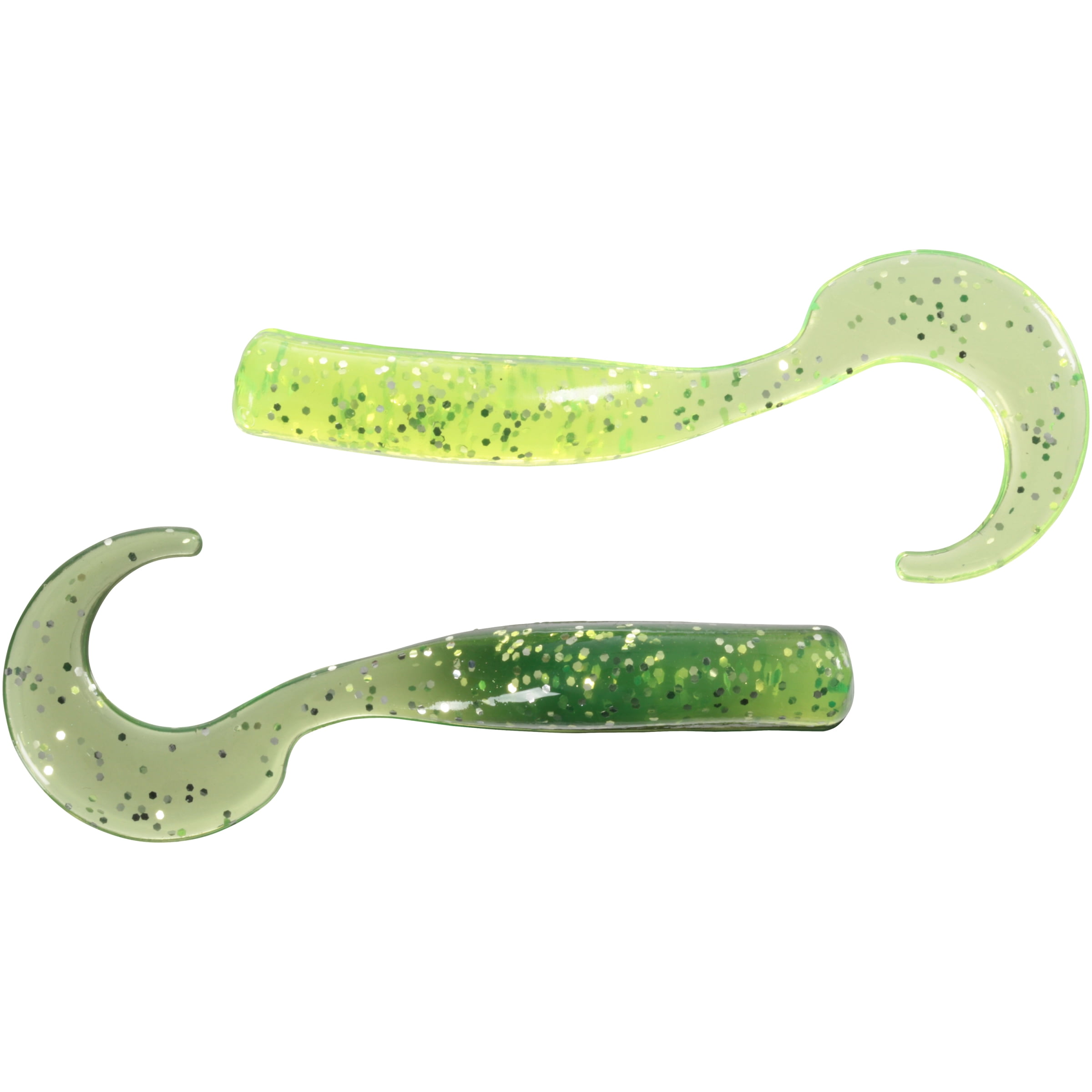 Creme 2" Curl Tail Shad Lure Chart Black Back 12 Pack