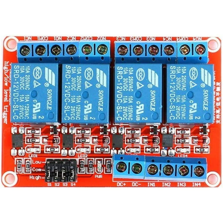 Optocoupler Isolation Relay Board 2PCS 4 Channel 24V Relay Module With optocoupler-isolation-relay-board-2pcs-4-channel-24v-relay-module-with