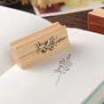 thumbnail image 4 of 1pc, Vintage Flower and Grass Collection Stamp Set for DIY Crafts and Scrapbooking - Wooden Rubber Stamps for Unique and Personalized Designs, 4 of 5