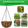 thumbnail image 6 of Metal Hanging Planters Basket Hanging Flower Pots with Chain Round Wire Plant Holder with Coco Coir Liner Garden Watering Hanging Baskets for Patio Garden Outdoor,8in, 6 of 8