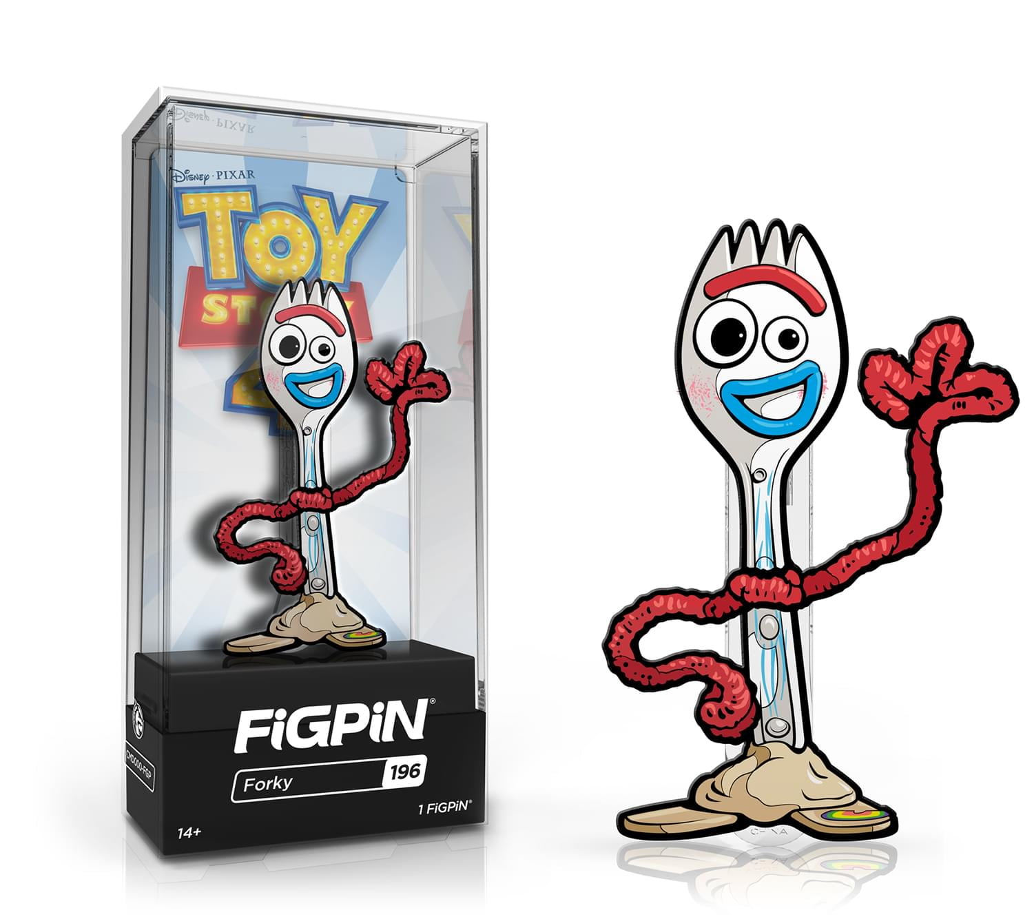 forky enamel pin