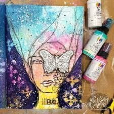 Trebbies Dina Wakely Glossy Acrylic Media Spray Bundle - 38 Color Mega Spray Bundle - Glossy Acrylic Media Spray Detail Sticks
