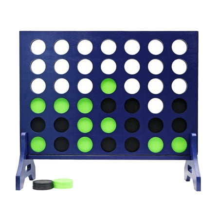 Tailgating Pros Premium Giant Four in a Row with Carrying Case - Jumbo Oversized Outdoor Yard Game - Connect Multiple Pucks in a Row to Win - Many Puck Colors Available!
