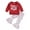 Red 2, variant on Christmas Outfits Toddler Letter Print Long Sleeve Sweatshirts + Plaid Flare Pant Sets 6M 9M 12M 18M 24M 3Y Kids Autumn Clothes