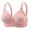 Pink, variant on Women's Push Up Wireless Bras 38B/C-44B/C Plus Size Comfort Everyday Bras Flower Print Underwire Free Bra