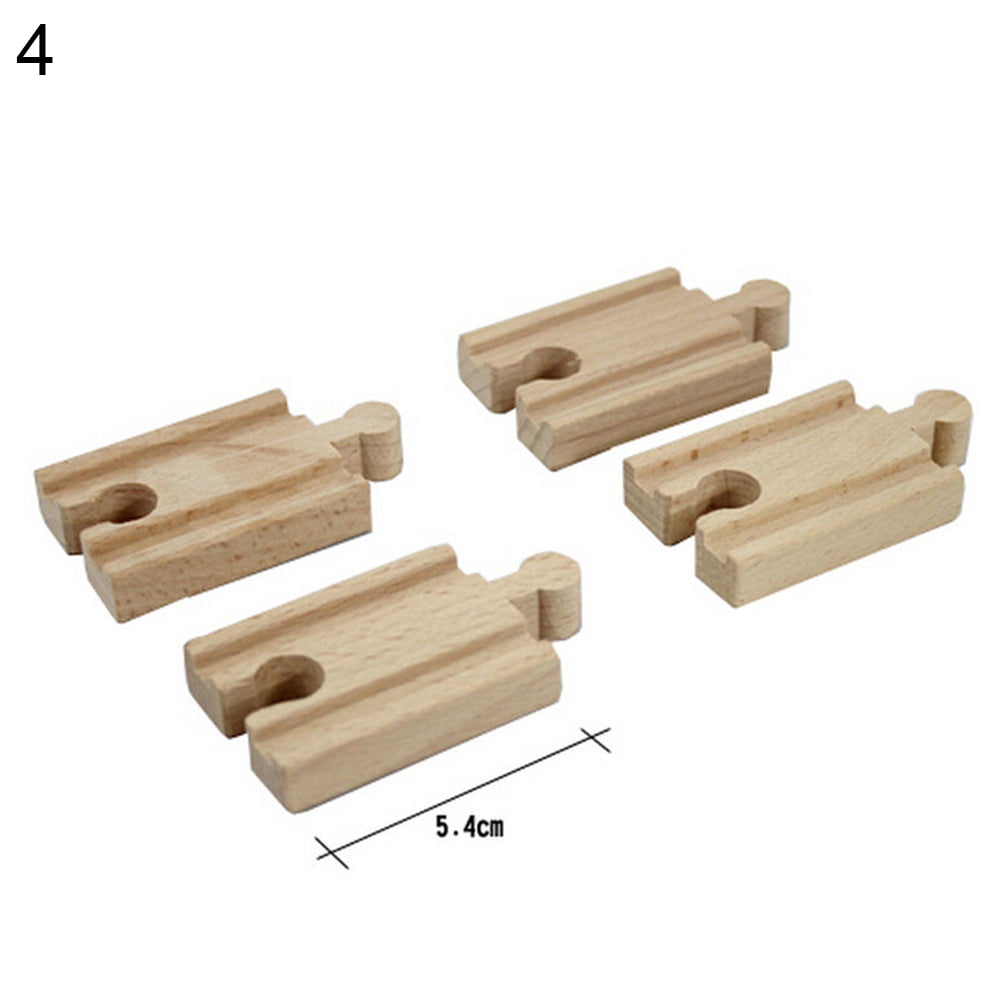 WOODEN TRAIN TRACK CONNECTORS ADAPTERS EXPANSION RAILWAY ACCESSORY KIDS TOY NEW 