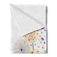 thumbnail image 2 of Colorful Soft Flannel Fleece Throw Blanket, Abstract Dandelion Flowers with Hearts Inside Floral Cartoon Romantic Artwork, Cozy Plush for Indoor and Outdoor Use, 50" x 60", Multicolor, by Ambesonne, 2 of 5