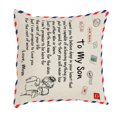 thumbnail image 1 of Toystoory Funda de almohada de piel de melocotón con letras de 45x45cm, diseño personalizado, funda de almohada decorativa, funda de cojín para el Decoración del hogar Mamá a Hijo Toystoory HA002997-03, 1 of 6