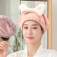 thumbnail image 3 of Soft Hair Drying Cap Cute Bow Style Extra Absorbent Swimming Daily Dry Double Thick Layer Bath, 3 of 8