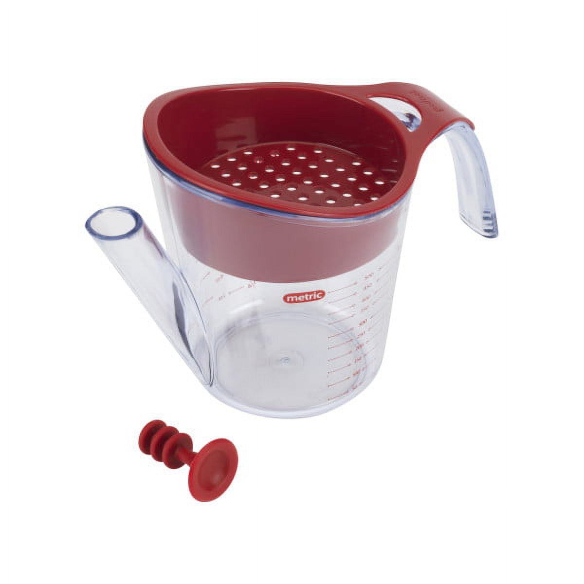Norpro 4 Cup Capacity Glass Gravy and Fat Separator Cup with Handle and  Strainer, 1 Piece - Kroger
