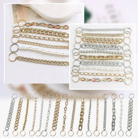 

2 pieces of chains Diamond Chain Clogs Accessory Chains For Shoe Decoration Bling Metal Chain Charms For Teen Men Women Adults Shoes Accessories