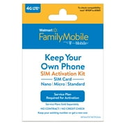 Walmart Family Mobile Bring Your Own Phone SIM Kit - T-Mobile GSM Compatible