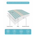 thumbnail image 5 of Aqua Beige Striped King Size Down Alternative Comforter, Lightweight Comforter Quilt Bedding Set with Pillow Shams Modern Farmhouse Retro Lines All Seasons Bed Comforter Duvet Insert 96"x106", 5 of 7