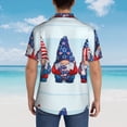 thumbnail image 4 of Fotbe Cute Gnomes in USA1 Camisa Hawaiana para Hombre Unisex – Camisa Casual de Verano con Botones de Manga Corta de Algodón y Lino,Large, 4 of 7