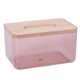 thumbnail image 1 of Caja de pañuelos transparente, caja de servilletas de madera comprimida de PP resistente al desgaste con fondo antideslizante para el hogar y la sala de estar, 1 of 3
