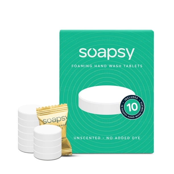 SOAPSY Foaming Hand Soap Tablets, 10 Effervescent Tablets DIY Soap