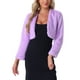 thumbnail image 1 of Bolero formal para vestido de noche de mujer, chal de piel sintética, chaqueta M color púrpura lavanda, 1 of 6
