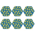 thumbnail image 2 of Gaeub Rubber Duck Print 6 Pcs Leather Coasters for Drinks ,Drink Coasters Sets,Drink Table Cup Coasters for Living Room Kitchen Coffee Decor,Hexagon, 2 of 7